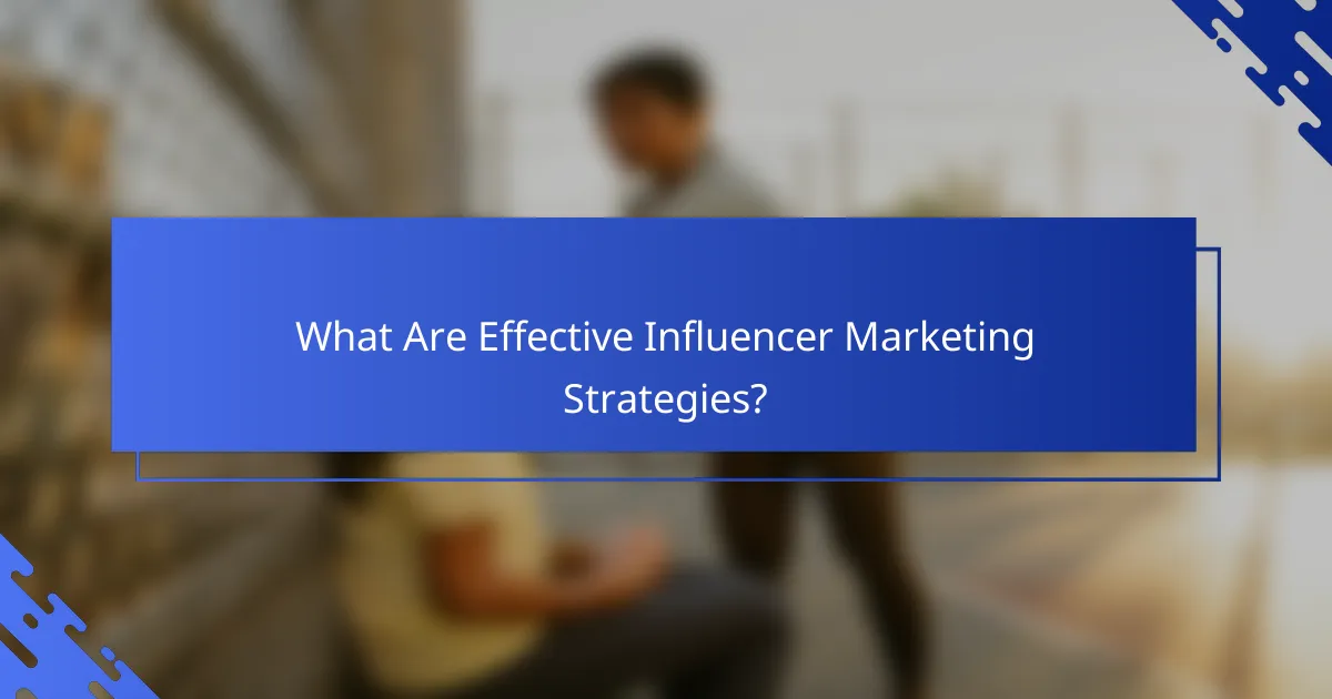 What Are Effective Influencer Marketing Strategies?
