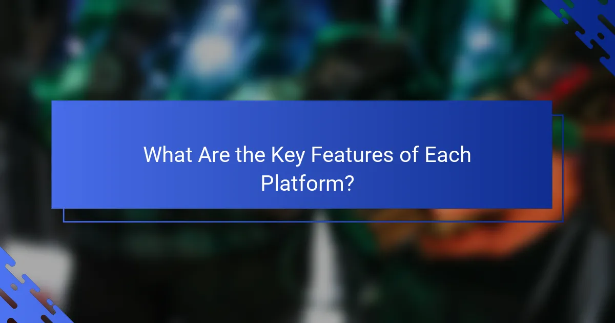 What Are the Key Features of Each Platform?